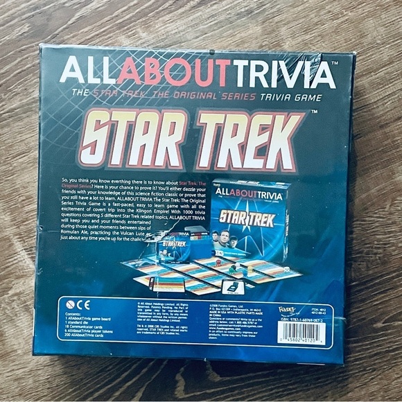 NWT All About Trivia Original Series Star Trek Board Game - Picture 2 of 4